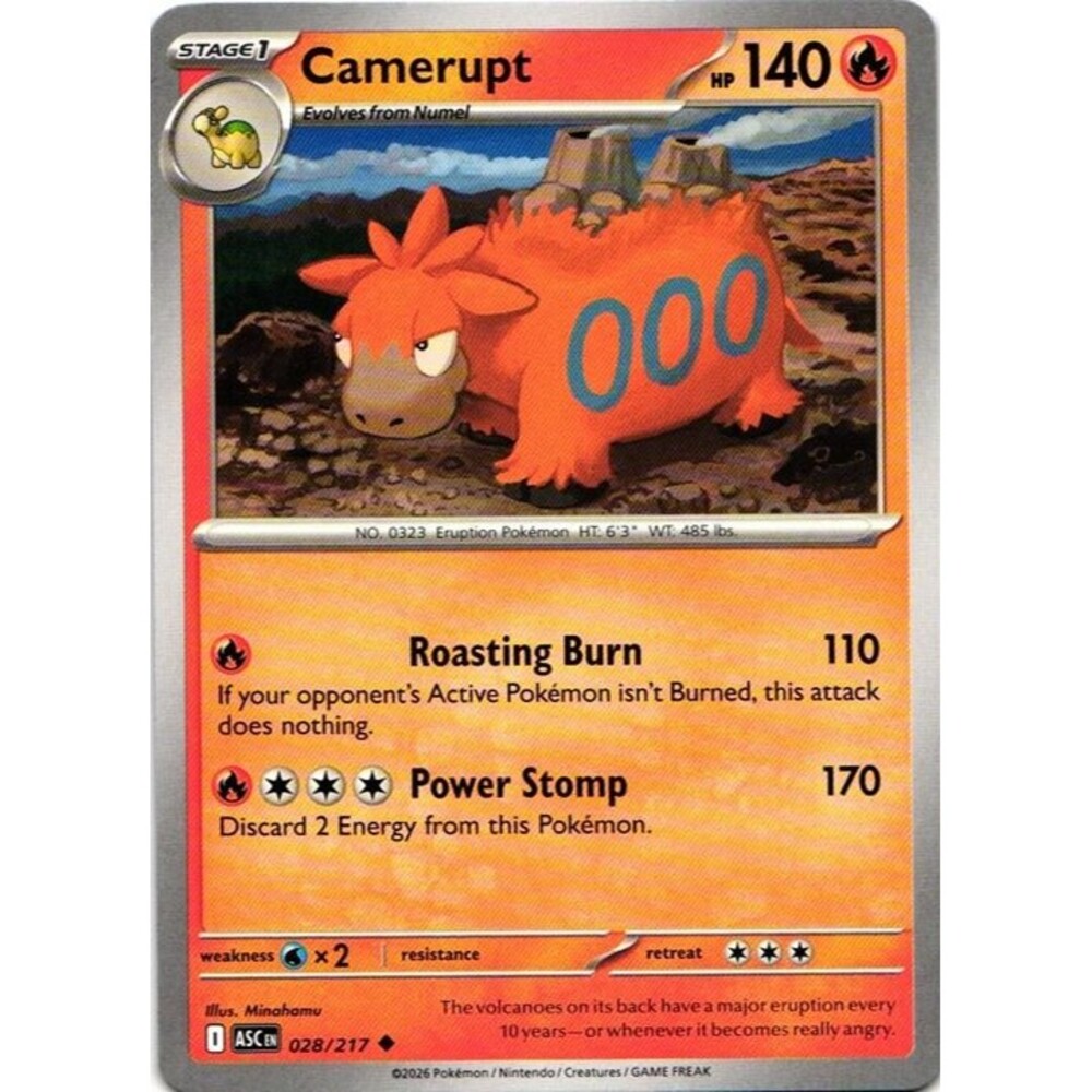 Camerupt #28 Pokemon Ascended Heroes